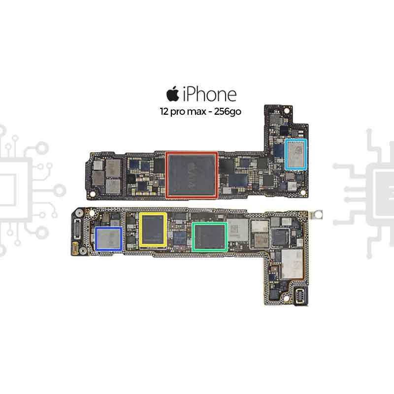 Carte mère iPhone 12 pro max - 256Go -  Garantie 30 jours | Glotelho Cameroun