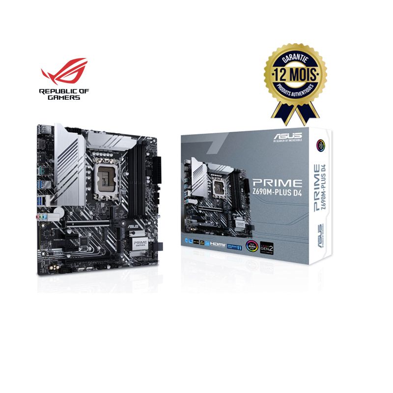 Carte mère mATX - ASUS PRIME Z690M-PLUS DDR4 - Prix en fcfa | Glotelho Cameroun