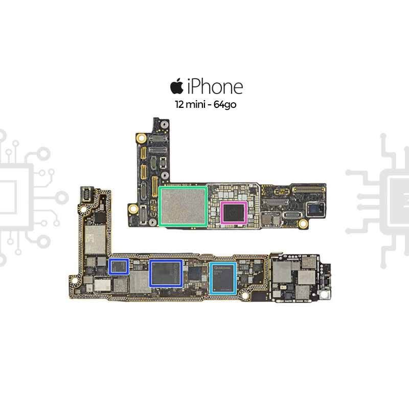 iphone 12 mini carte mère - 64go - Garantie 30 jours | Glotelho Cameroun