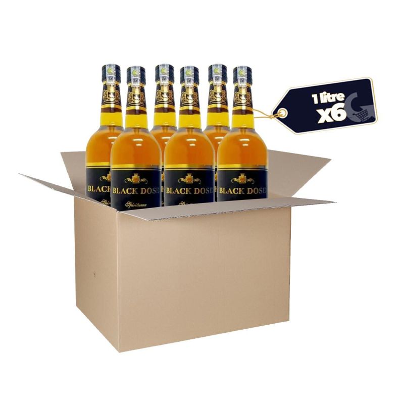 Carton de 6 Bouteilles de Black Dose - 1L  | Glotelho Cameroun