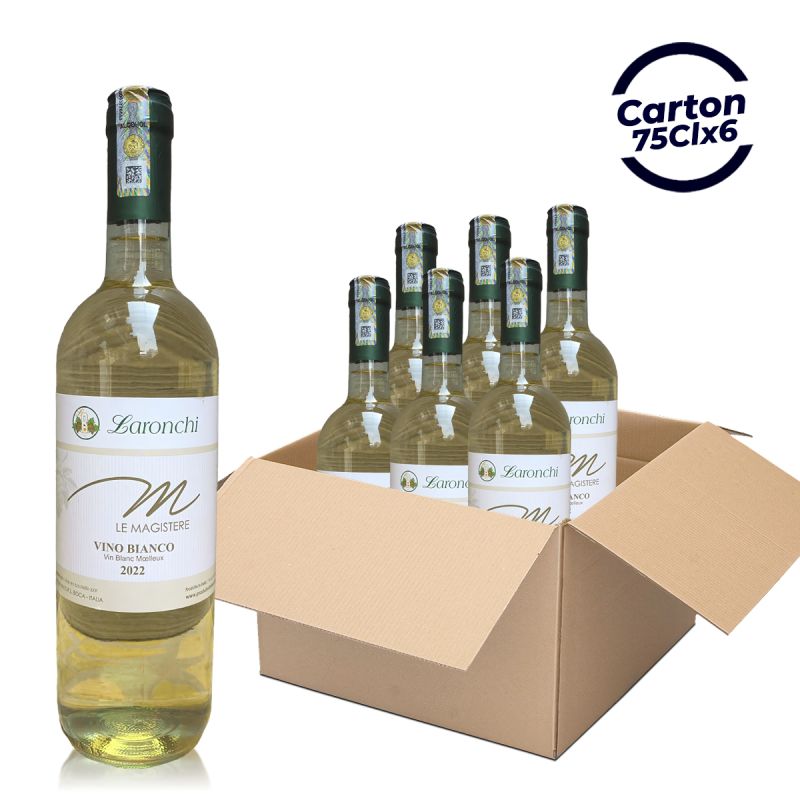Carton de 6 bouteilles de Vin Blanc Moelleux Laronchi - LE MAGISTERE - VINO BIANCO - 2022 - 75CL