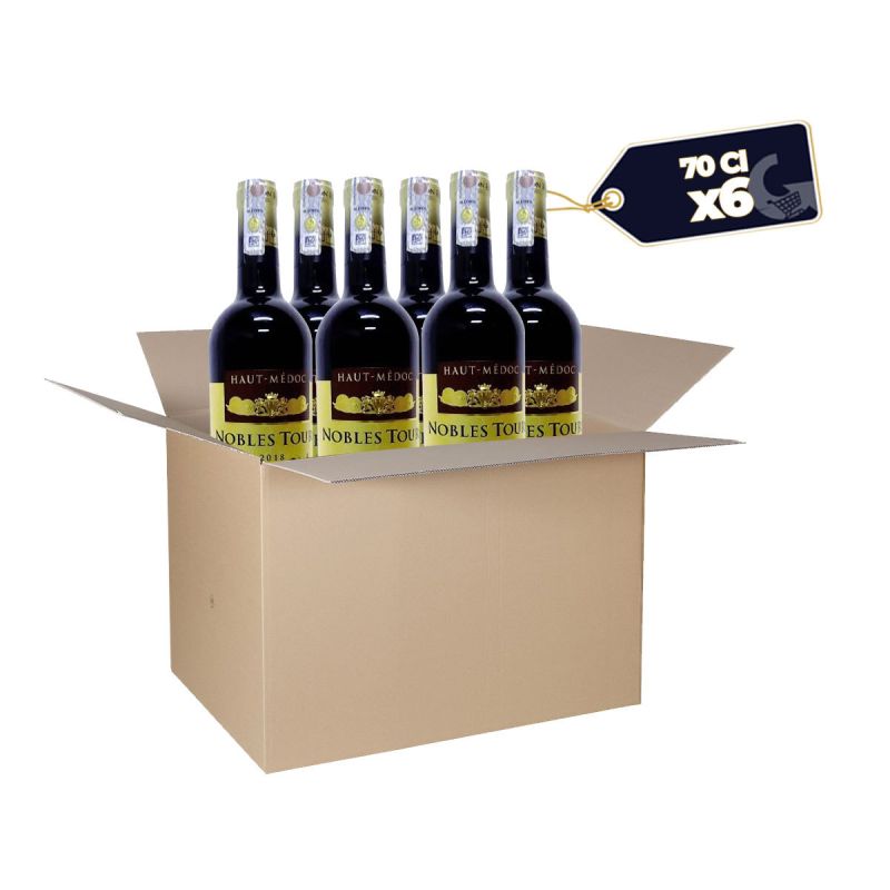 Carton de 6 bouteilles de vin rouge Haut Medoc Nobles Tours - 75cl| Glotelho Cameroun