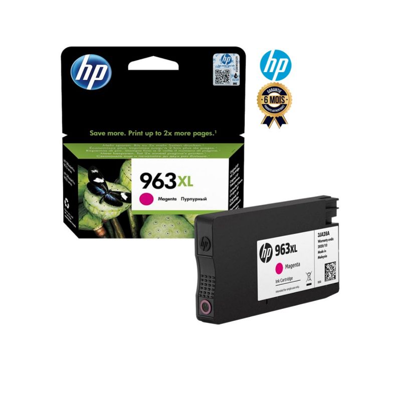 Cartouche d'encre magenta authentique - HP 963XL - 3JA28A - Garantie 06 mois