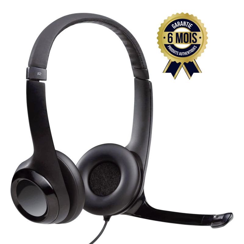 Casque filaire pour PC - Logitech H390 - Microphone antibruit - Usb-A | Glotelho Cameroun