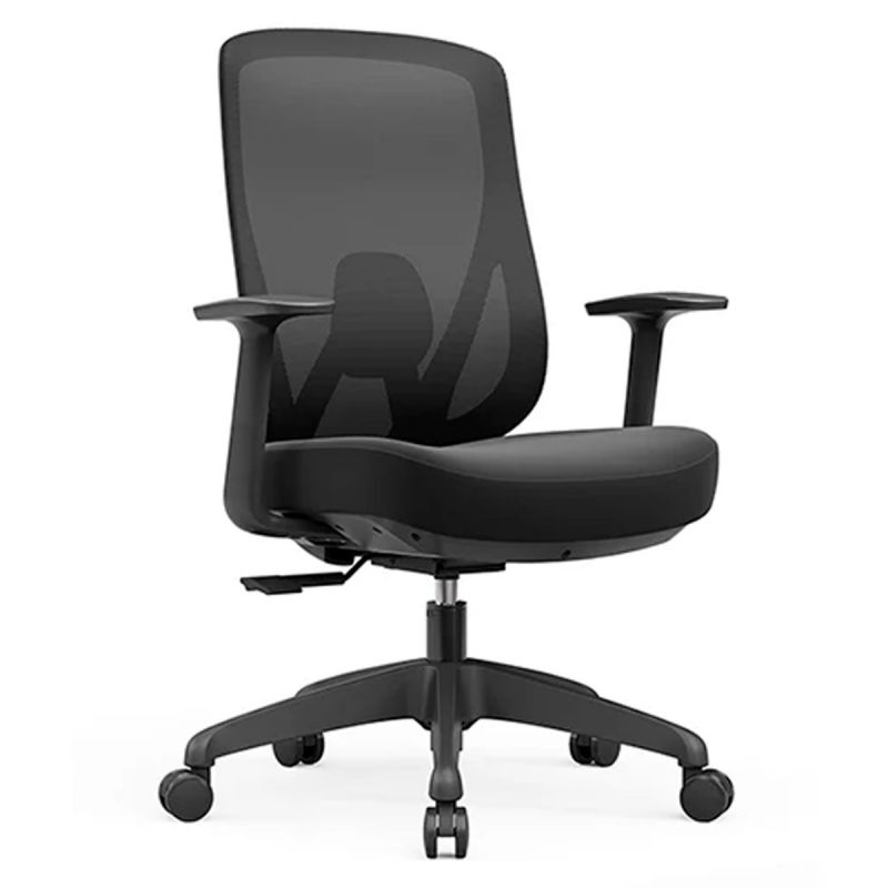 Chaise de Secrétaire Ergonomique - CS-B807S - Dossier Maille Respirante - Accoudoirs Multidirectionnels - Piètement Noir
