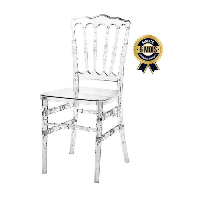 Chaise de salle a manger-Resin cristal-1 Pièce-Cristal pur-Avec cousin- 1mois | Glotelho Cameroun