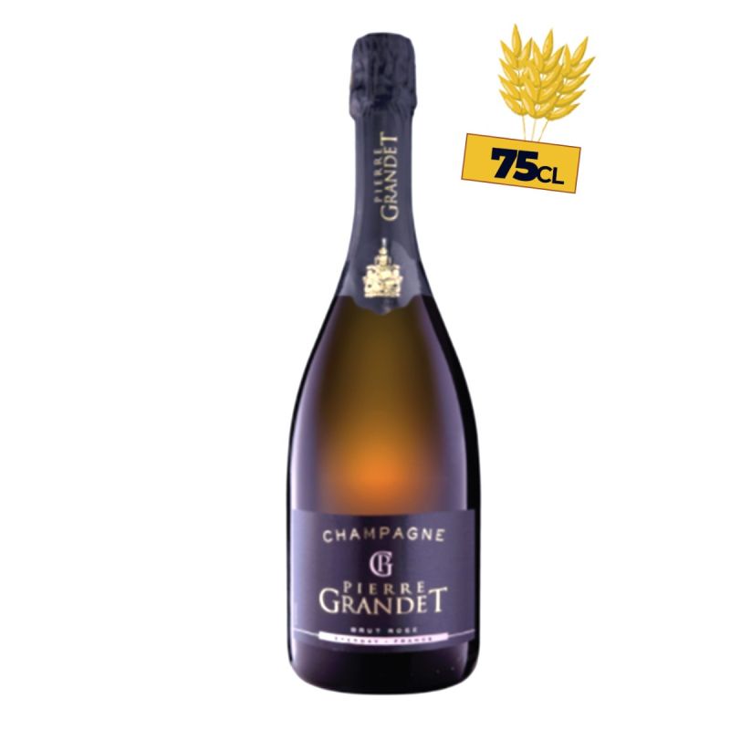Champagne Pierre Grandet Rose Satin Demi - Sec - 75cl  | Glotelho Cameroun