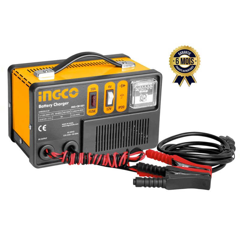 Chargeur De Batterie 6/12V 6A - INGCO CB1501 -  (Prix en fcfa) | Glotelho Cameroun