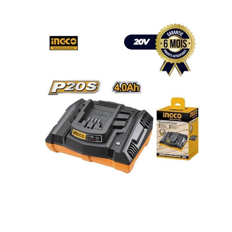 Chargeur intelligent rapide Li-ion 20V - INGCO FCLI2003|Glotelho Cameroun