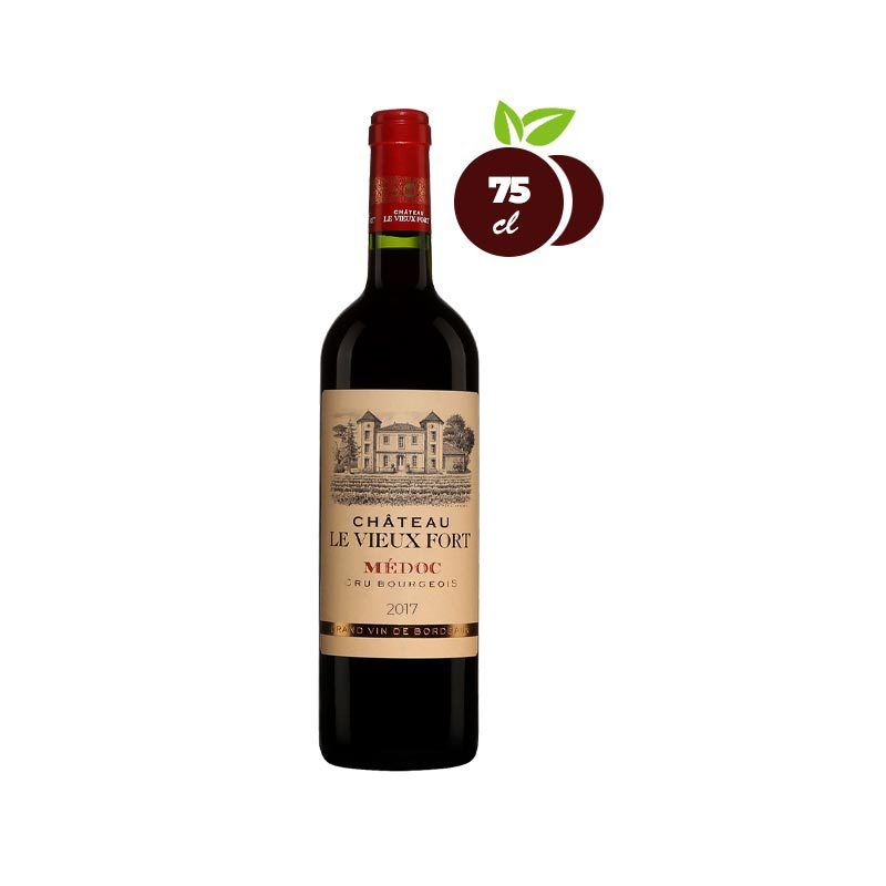 Vin rouge chateau le vieux fort Medoc 2017- 13% d'alcool - 75cl  | Glotelho Cameroun