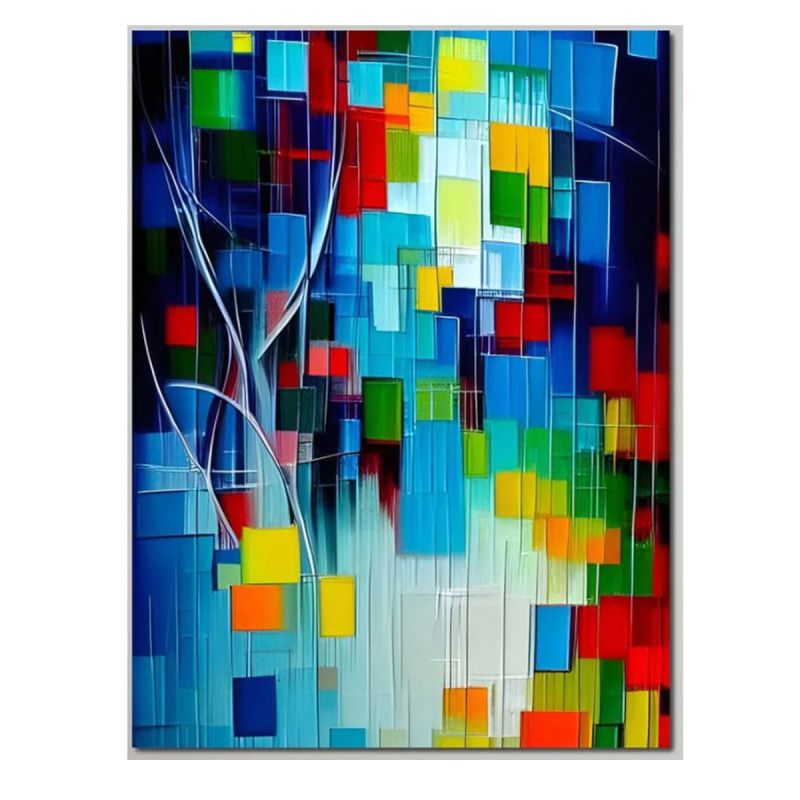 Tableau décoratif - Art contemporain coloré 05 -  Multicolores - (Prix en fcfa) | Glotelho Cameroun