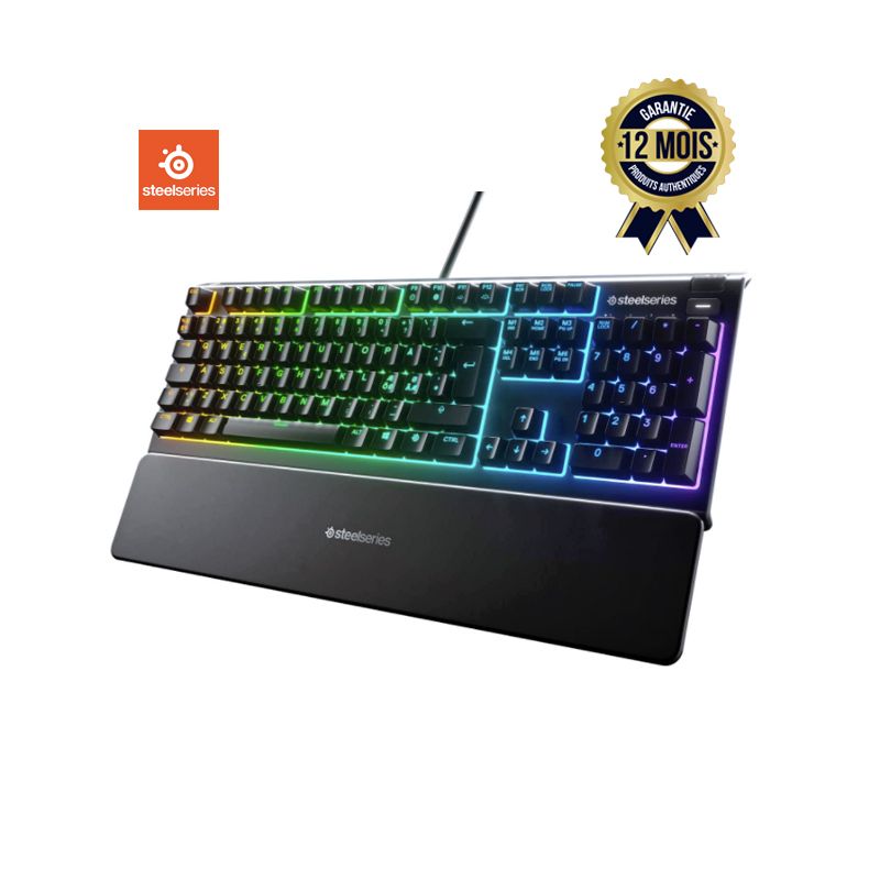 Clavier Gamer - Steel Series Apex 3 - Rétroéclairage RGB - IP32| Glotelho Cameroun