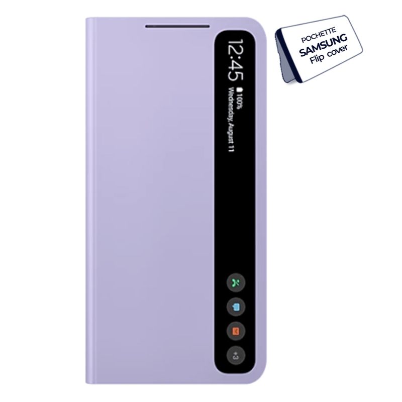 Samsung Clear View Cover - Prix en fcfa - Etui à rabat pour Samsung Galaxy S21 FE 5G| Glotelho Cameroun