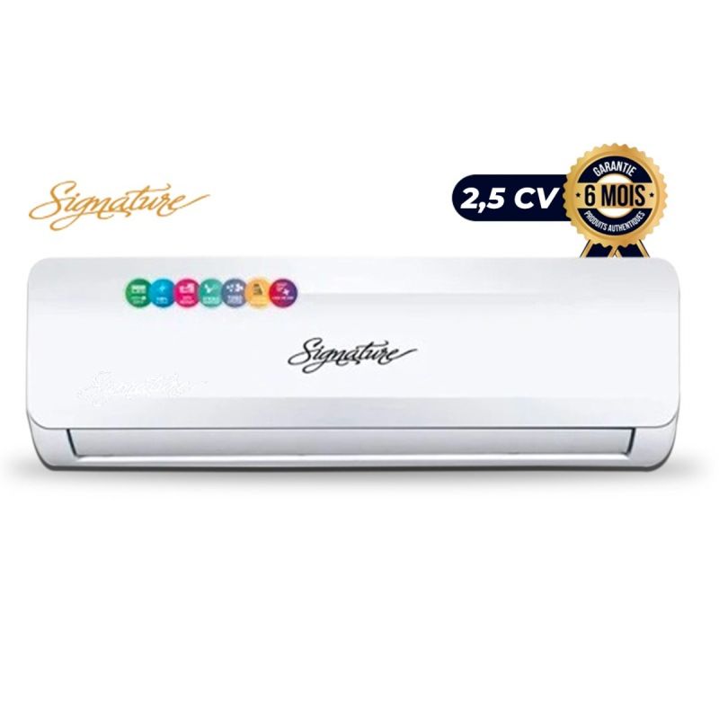 Climatiseur Split Inverter SIGNATURE – 2 CV, Blanc, garantie 6 mois, prix Cameroun.