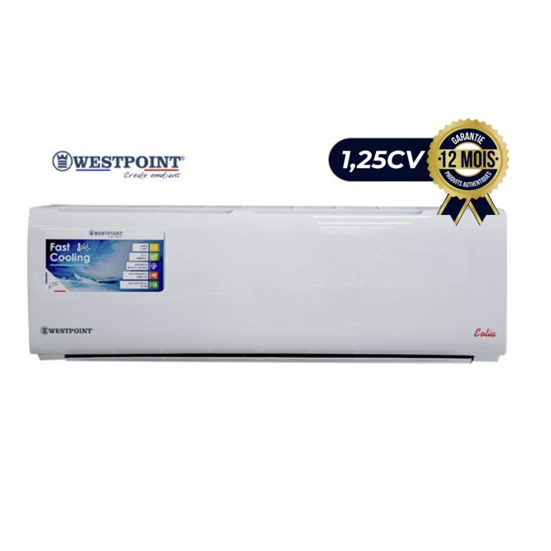 Climatiseur SPlit  - WEST POINT - STANDARD - WSX -0922.L - 1.25CV - R410 - Blanc - 12 mois |Glotelho Cameroun