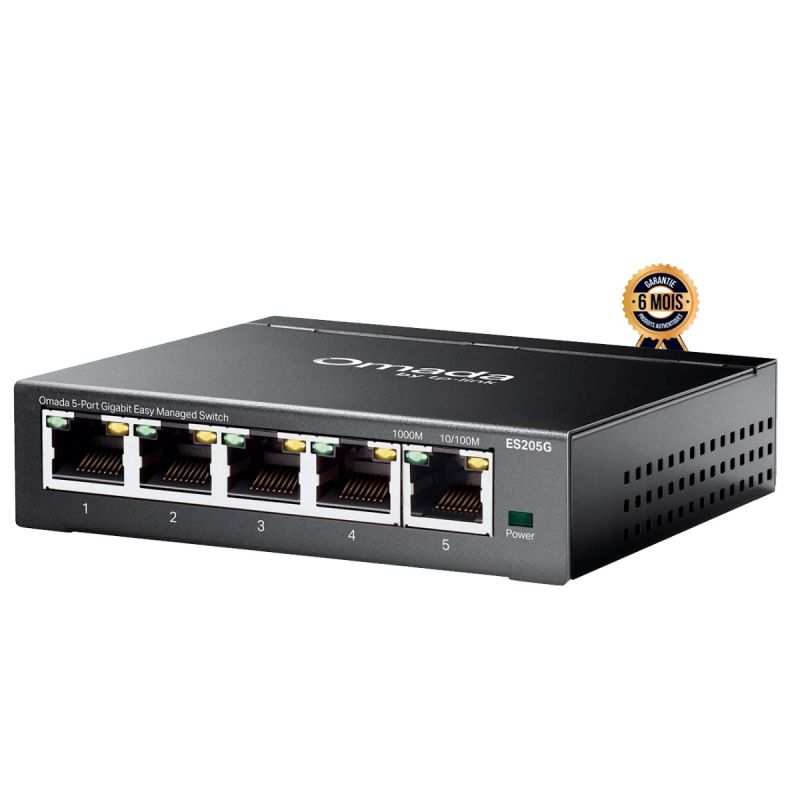 Commutateur gérable TP-Link Omada ES205G - 5 ports, garantie 6 mois, prix Cameroun. 