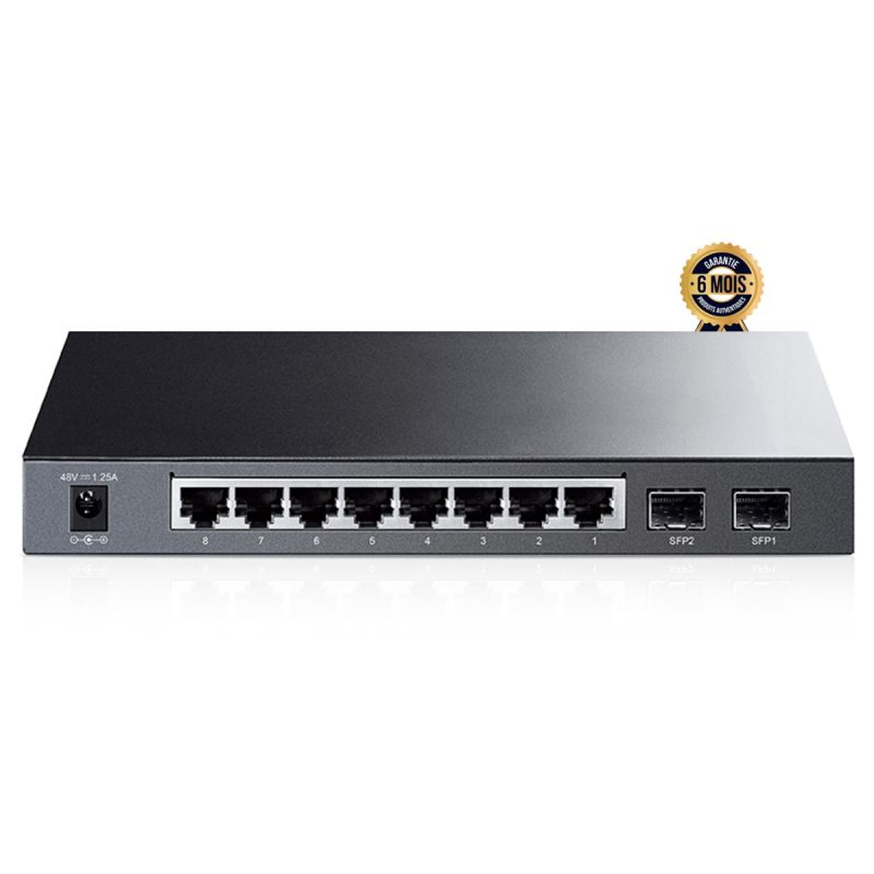 Commutateur Smart TP-Link JetStream TL-SG2210P – 8 ports Gigabit PoE et deux ports SPF, garantie 6 mois, prix Cameroun