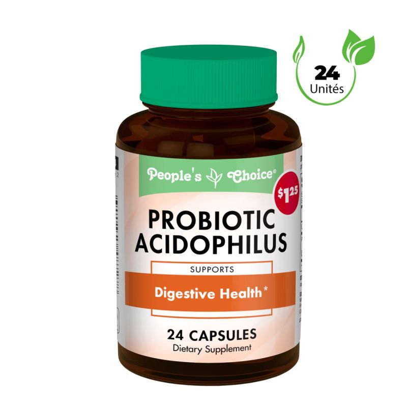 Complément alimentaire People's Choice Capsules probiotiques Acidophilus chez Glotelho