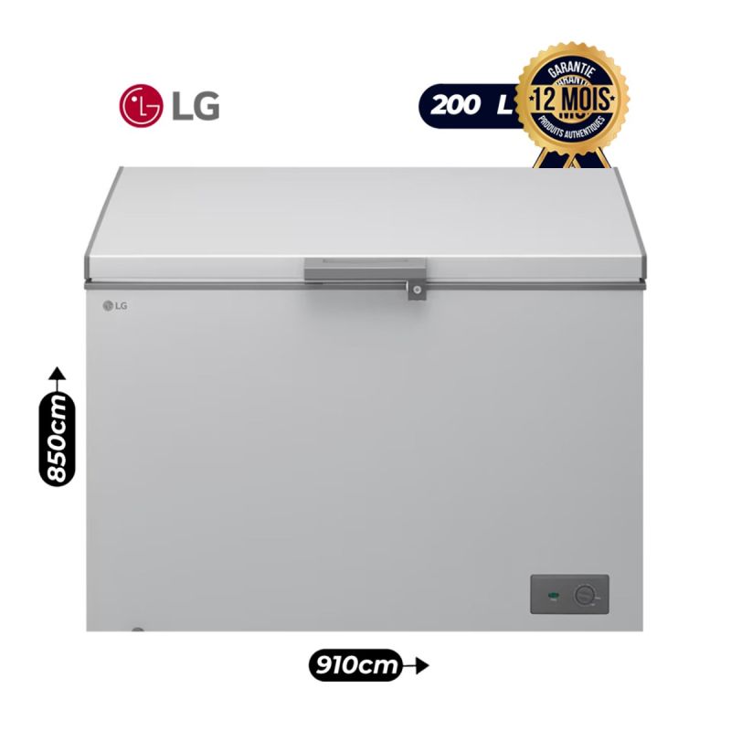 Congélateur coffre LG 200 L, gris, garantie 6 mois au prix Cameroun.