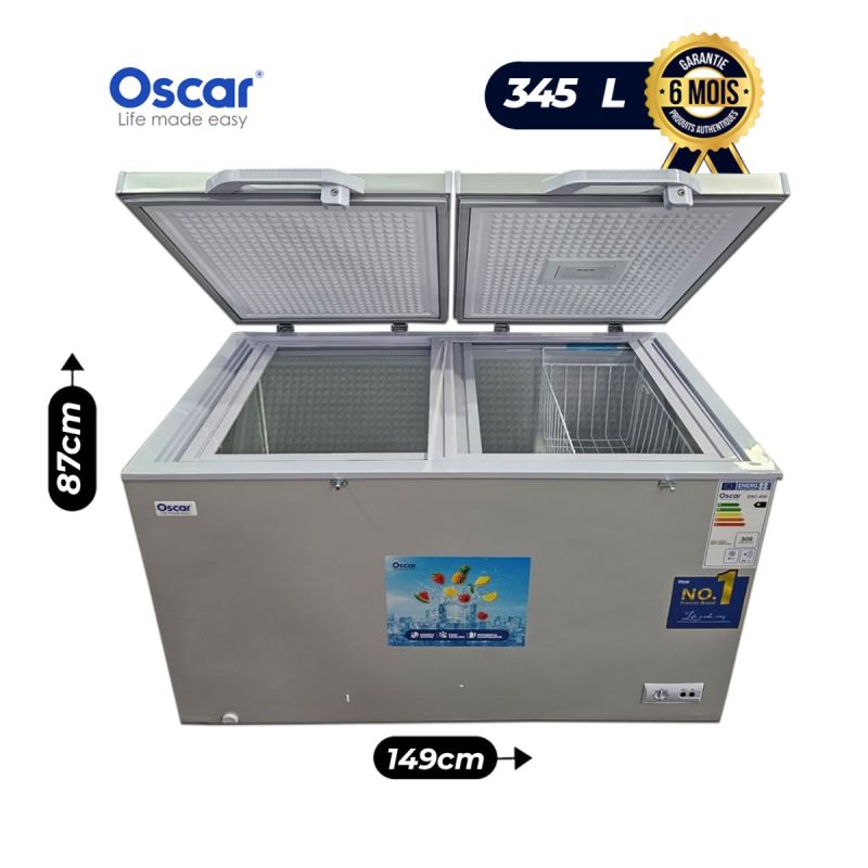 Congelateur Oscar 450L-OSC-CF450S-2 Battant-Gris|Glotelho Cameroun 