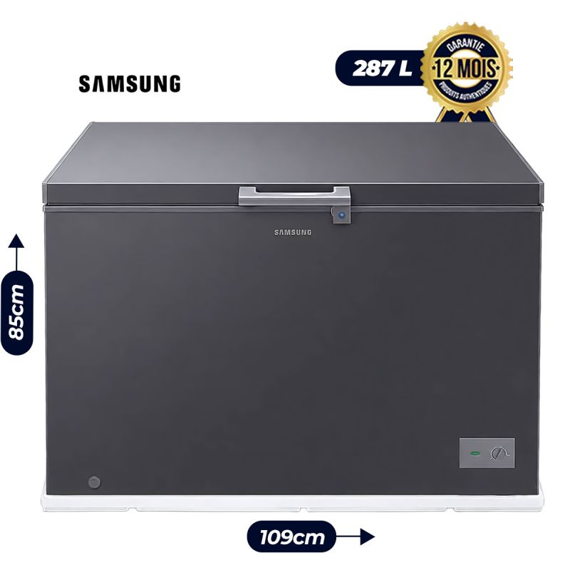 Congélateur coffre Samsung RI70F29VNGA – 287 Litres – Refroidissement direct – 4 étoiles – Classe ST – Éclairage LED – Écologique R600a – Garantie 12 mois