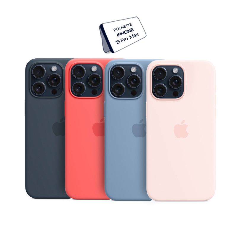 Coque en silicone pour iPhone 15 Pro Max