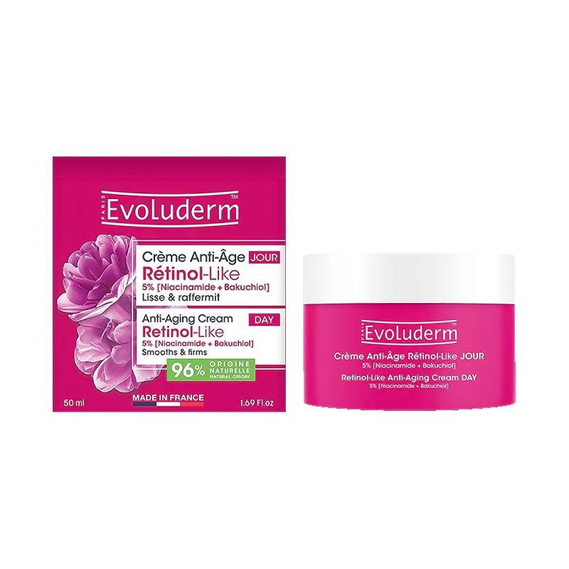 Evoluderm - Crème Anti-Âge Jour Rétinol-Like - Niacinamide Végétale  - 50ml
