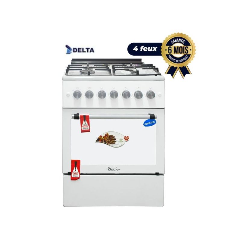 Cuisinière à Gaz - 4 Feux - DELTA prix Cameroun en fcfa chez Glotelho