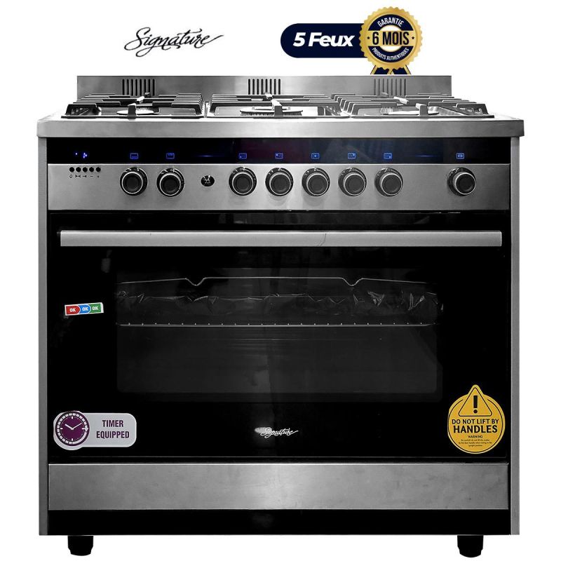 Cuisinière SIGNATURE  Semi Professionnel - LED - 5 Foyers 60*90 - Grand Four - INOX | Glotelho Cameroun