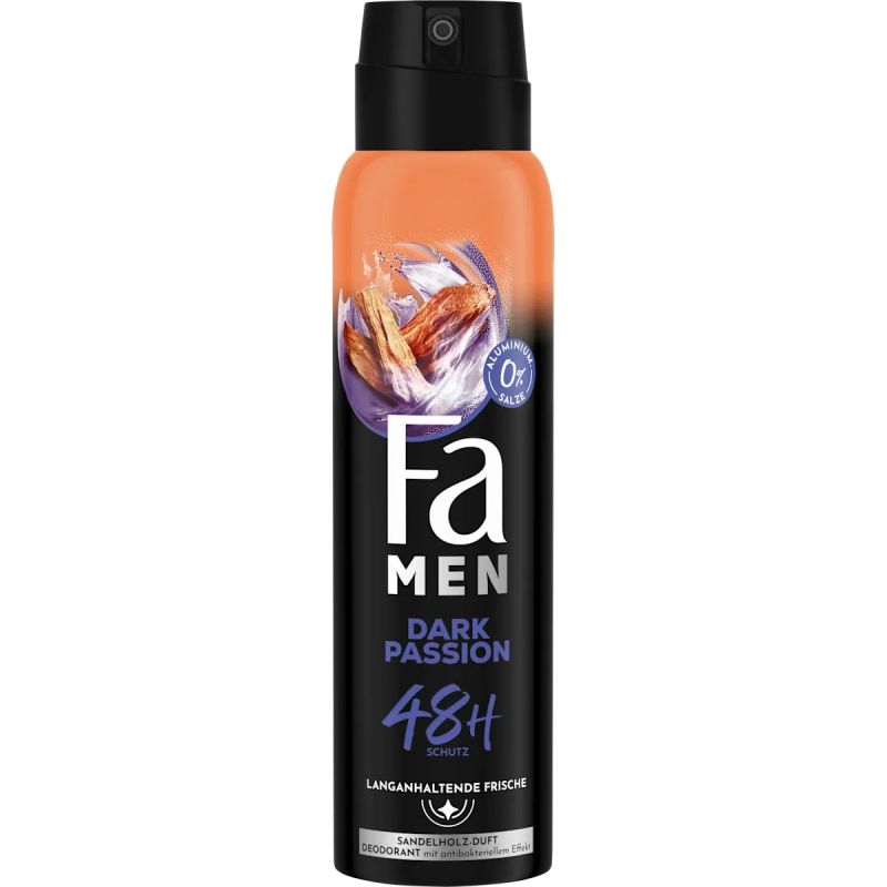 Déodorant Spray - Fa Men Dark Passion - Glotelho