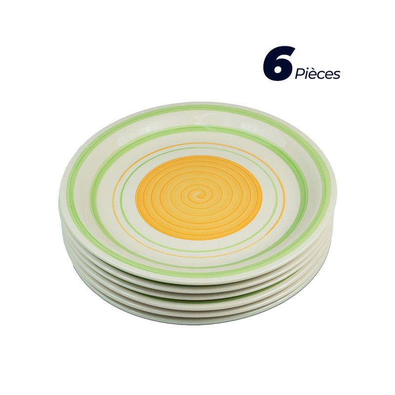 Ensemble de plat cassable peinte à la main 6 pièces prix Cameroun