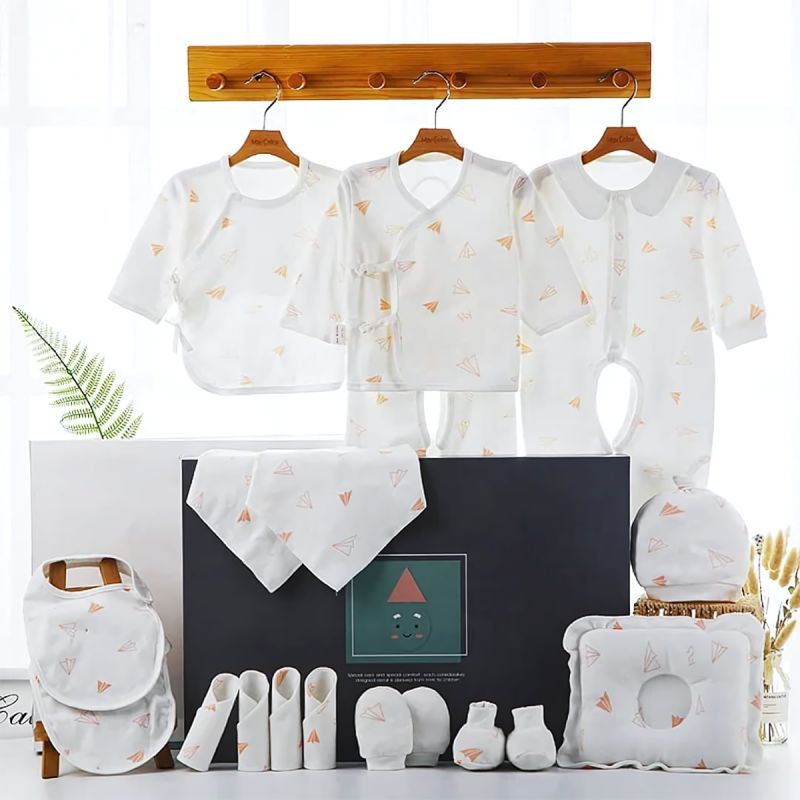 Ensemble de vêtements 100% coton pour nouveau né  - Décontracté - Avec boite cadeau