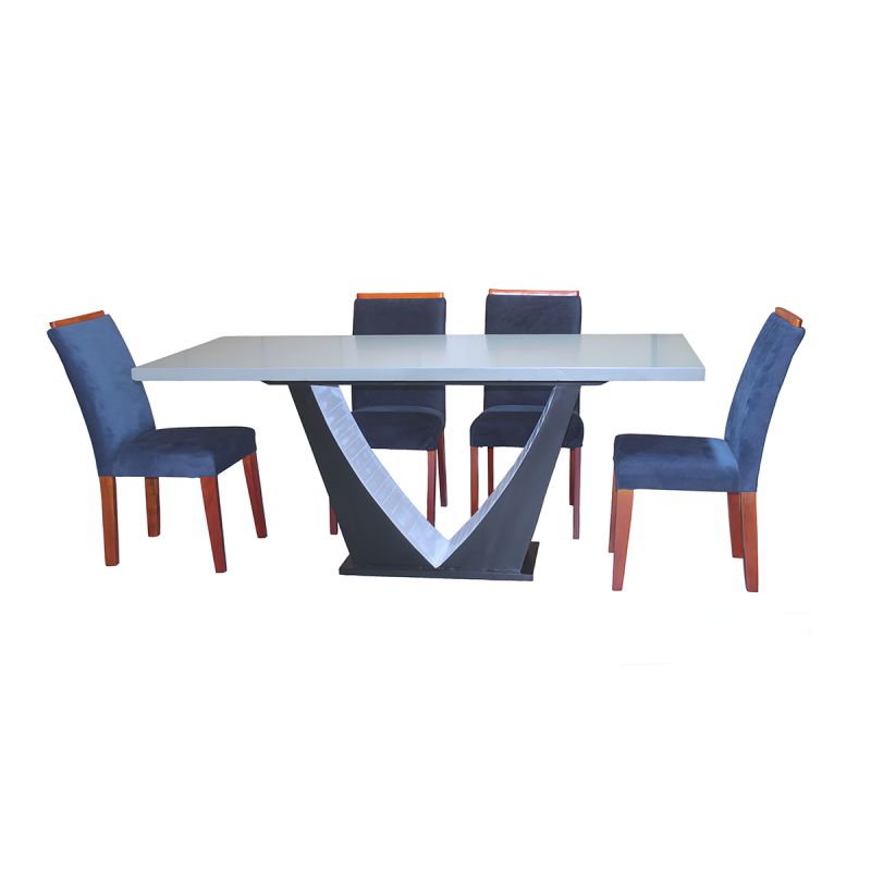 Ensemble Salle à Manger 6 places - CSM-41575M/TSM-24595M - Beige & Bleu