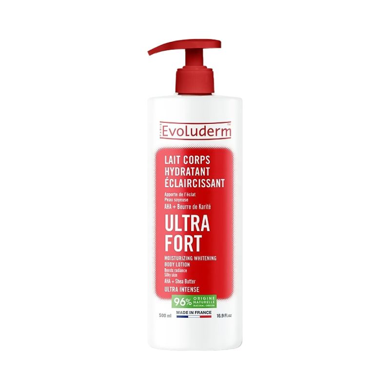 Evoluderm - Lait Concentré Hydratant Éclaircissant Ultra Fort – Hydratant anti taches - 500 ml