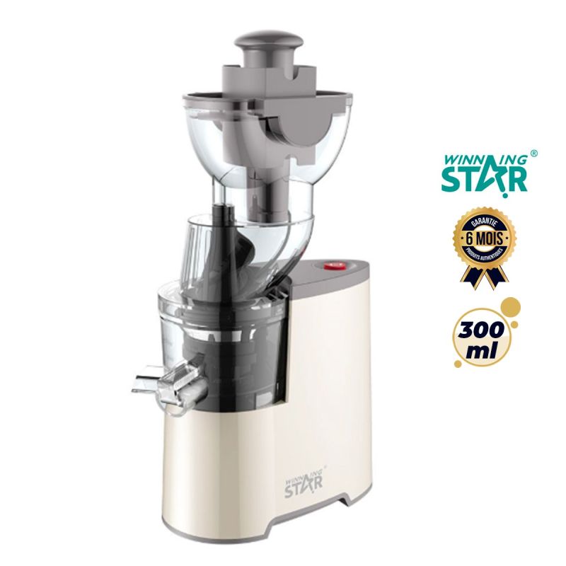 Extracteur de Jus Électrique - Winning Star - ST-5598 - 150W - 300 ml, blanc crème, garantie 6 mois, prix Cameroun. 
