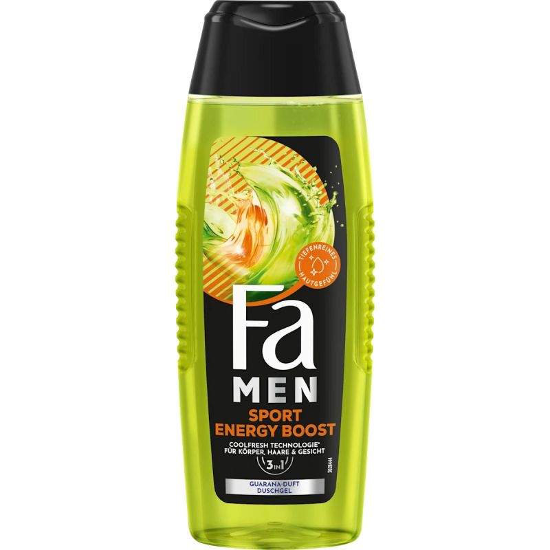 Fa Men Sport Energy Boost - Gel Douche Homme 3en1 (corps, visage et cheveux) - 250 ml - prix Cameroun