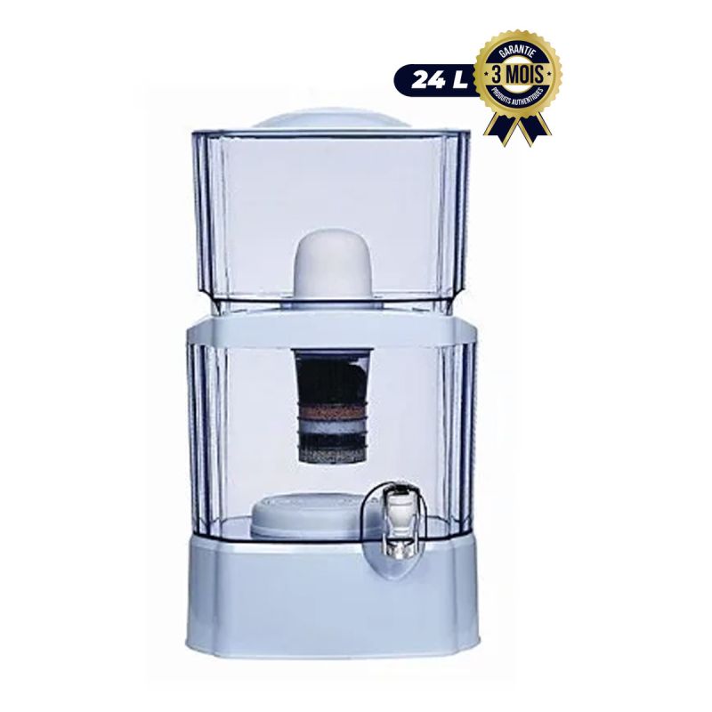 Filtre à eau purificateur d'eau au design Compact - Royal - 24 Litres - Dôme de Filtration en céramique 0,2 à 0,5 micron| Glotelho Cameroun