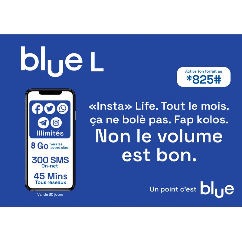 Forfait internet - blue 1 L - Camtel - tous réseaux illimité Prix | Glotelho Cameroun