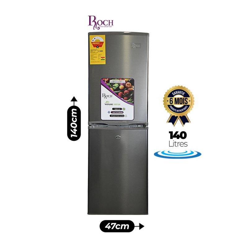 Réfrigérateur Roch  - RFR - 160B-B - 140L - Gris | Glotelho Cameroun