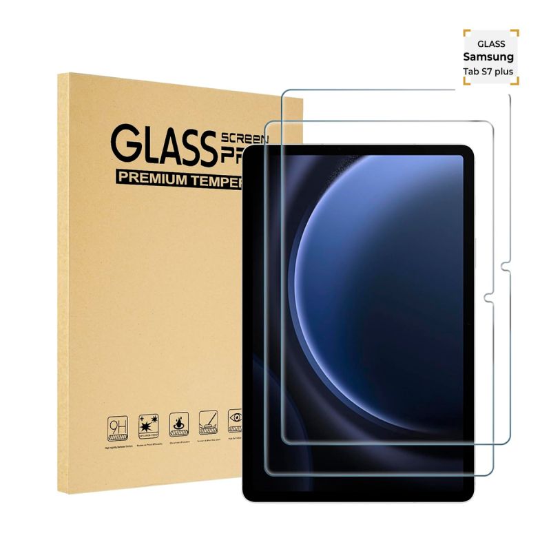 Glass de protection pour Samsung tab S7 plus / Samsung tab S7 Fe / Samsung tab s8 plus / Samsung tab s9 plus     