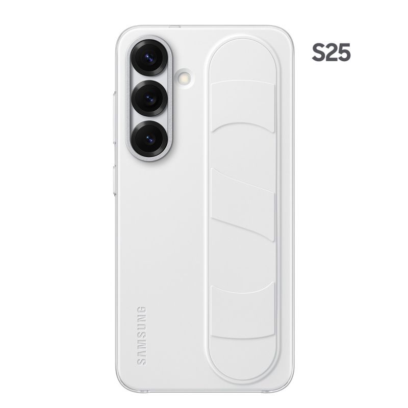 Pochette arrière Originale Pour Samsung Galaxy S25 - Standing Grip Case - Support intégré 