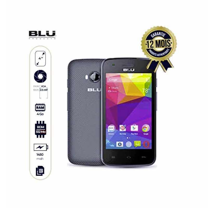 Smartpone Blu  DASH L - 4pouces - 4Go/512Mo - 1450mah -  3.15 /VGA - dualnano sim - 12 mois garantie|GlotelhoCameroun