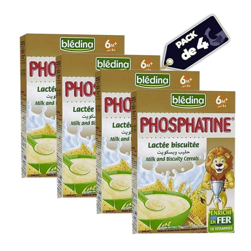 Phosphatine Lactée Biscuité - 200 G  - Pack de 4| Glotelho Cameroun