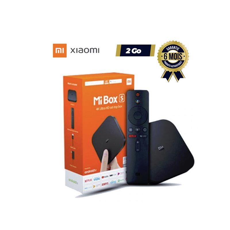Xiaomi Mi Box S avec 4K - Streaming TV Android - Lecteur multimédia - Assistant Google - 06 mois de garantie|Glotelho Cameroun
