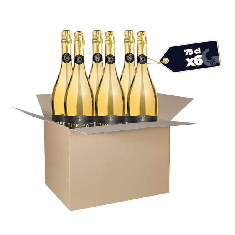 Carton de 6 Bouteilles de vin mousseux PIERLANT Fantasia Cuvée or demi-sec - 75cl| Glotelho Cameroun