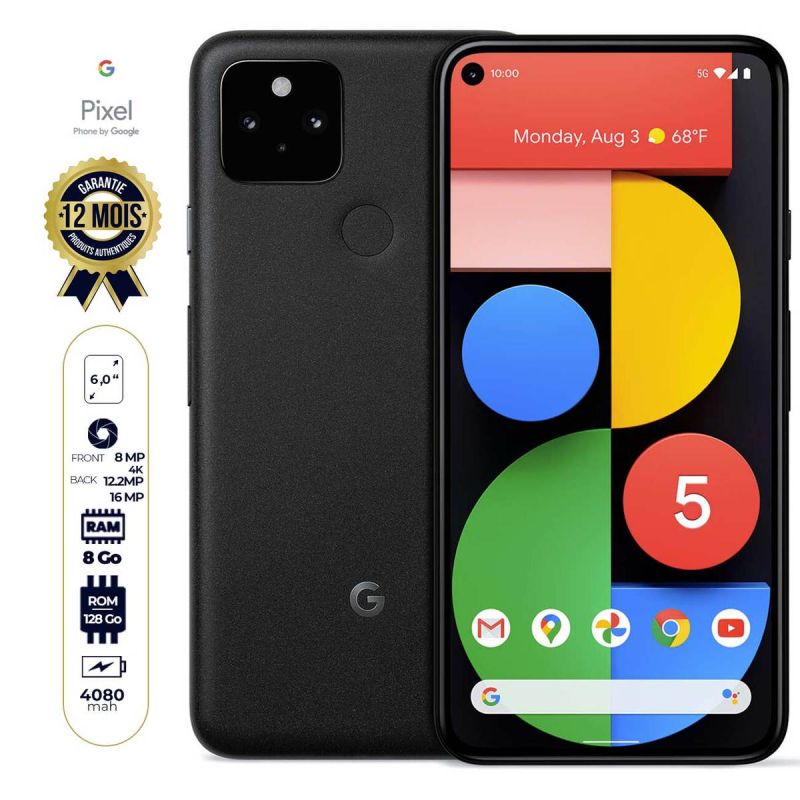 Google Pixel 5 - 128Go/8Go - 12.2MP+16MP 4K/8MP - 4080mAh |Glotelho Cameroun