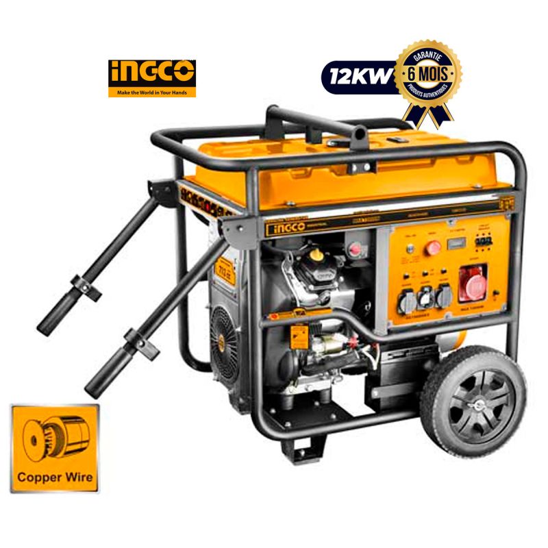 Groupe électrogene à essence prix en fcfa - INGCO GE150006ES - 12KW | Glotelho Cameroun