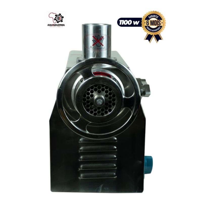 Hachoir à viande électrique professionnel - MG-22B - 250kg/h max - 1100 watts - Acier inoxydable - Garantie 6 mois