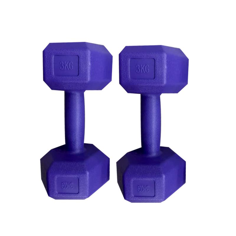 Haltères hexagonaux de 3 kg pour hommes et femmes| Glotelho Cameroun