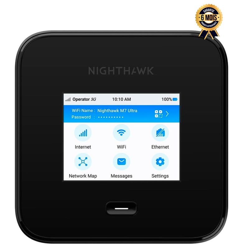 Hotspot Mobile 5G + Wi-Fi 7 - NETGEAR Nighthawk M7 Pro (MR7450), garantie 6 mois, prix Cameroun. 